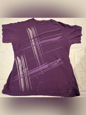Tony Hawk Mens Skateboarding Purple T-Shirt Sz:Medium